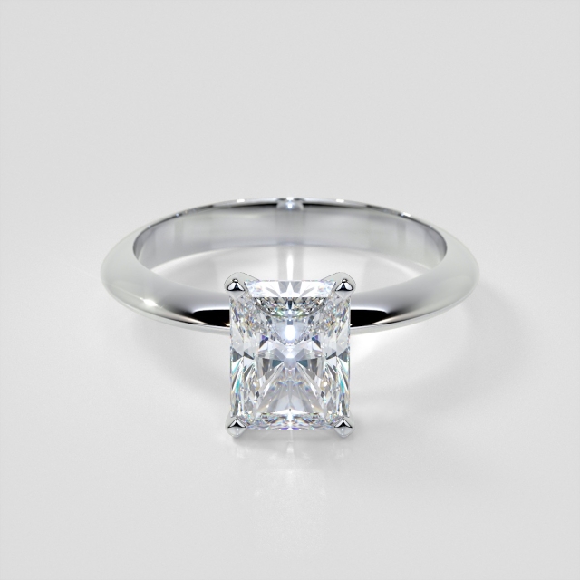 Lab Grown Diamond Radiant Cut Tiffany Style Engagement Ring
