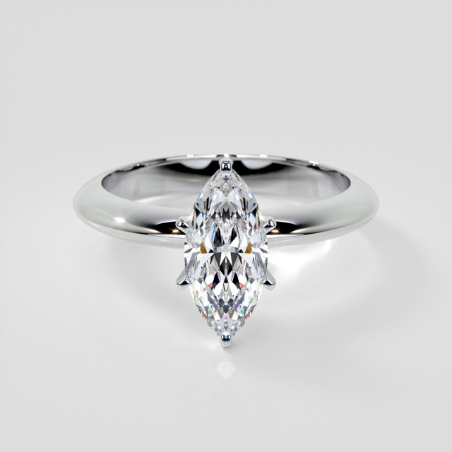 Lab Grown Diamond Marquise Cut 6-Prong Tiffany Style Engagement Ring