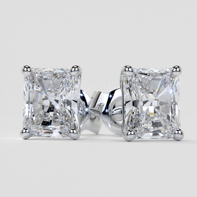Lab Grown Diamond Radiant Cut Stud Earrings