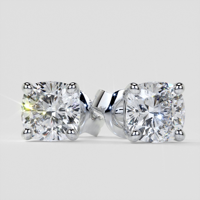 Lab Grown Diamond Cushion Cut Stud Earrings